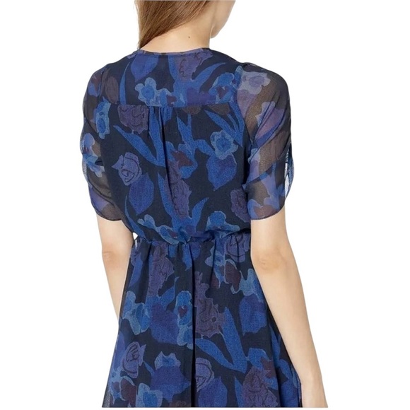 Ted Baker Juleah Mini Dress Ruched Sleeves & Skirt Surplice Neckline Lined NWT - Picture 4 of 16